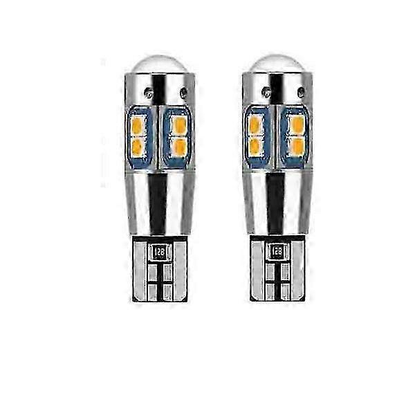 2/1Pc W5W T10 LED Canbus Error Free 3030 10SMD Auto 5W5 Bulb Clearance Wedge Side Turn Signal Light Super Bright White visible light