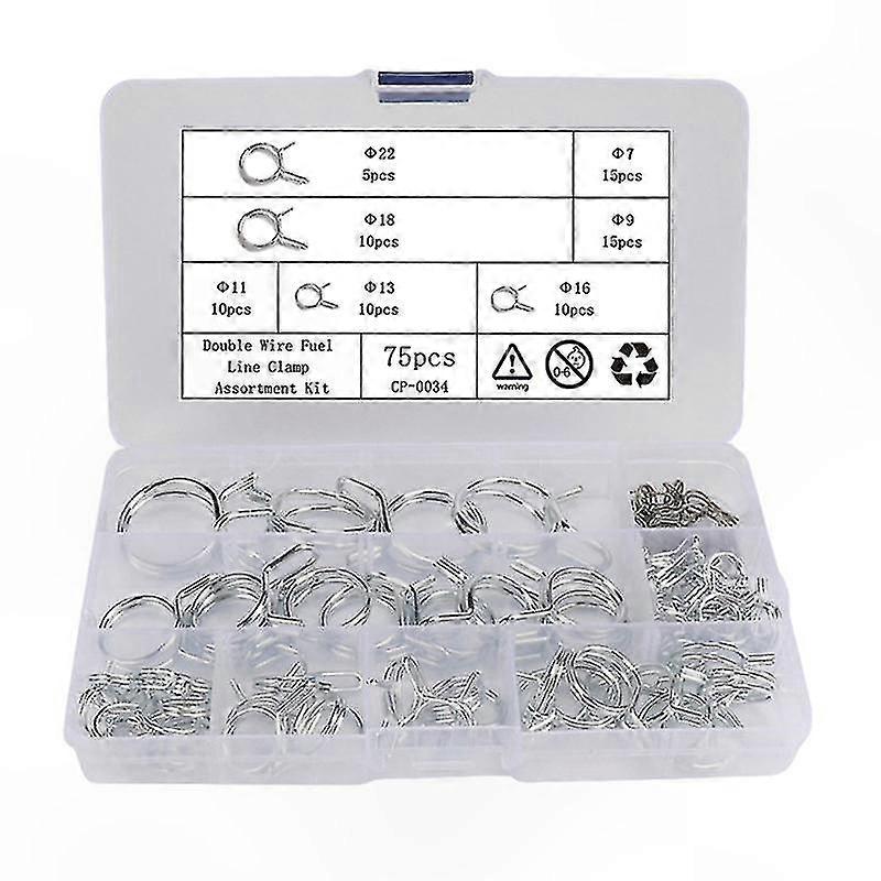 75 Pieces of Hose Clamps for Secure Connections