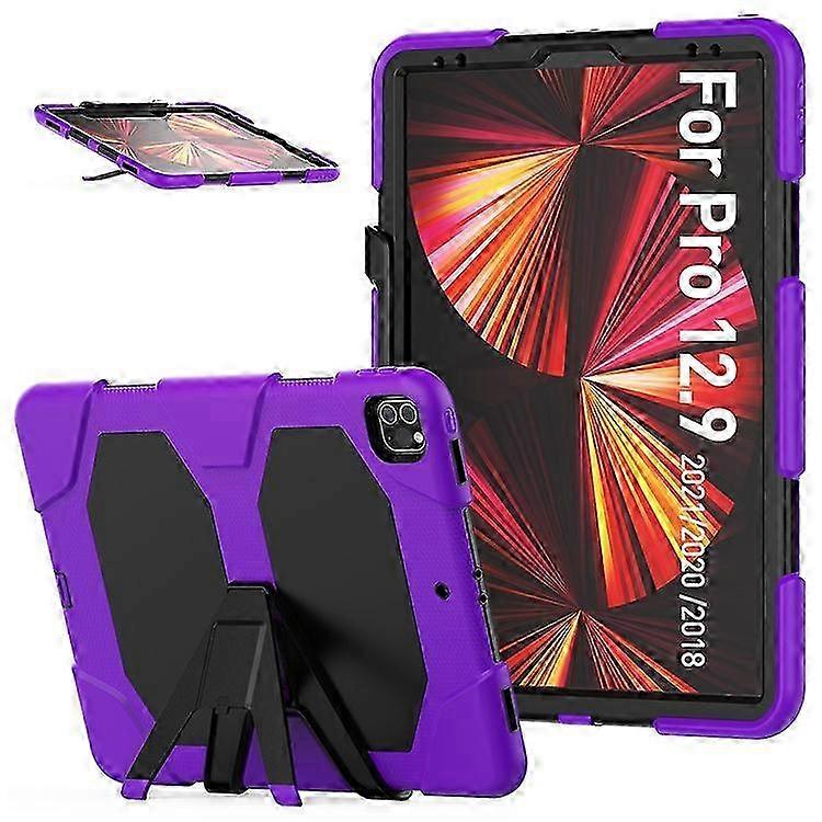 New iPad Pro 12.9 Protective Case - Anti-Fall, PC + Silicone, Scratch-Proof Kickstan for (2022, 2021, 2020, 2018 Models)