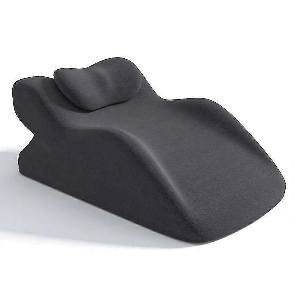 Cushions & Pillows 2Pcs Set Ergonomic Memory Foam Intimate Positioning Pillow for Couples with Mini Support Cushion Dark Grey