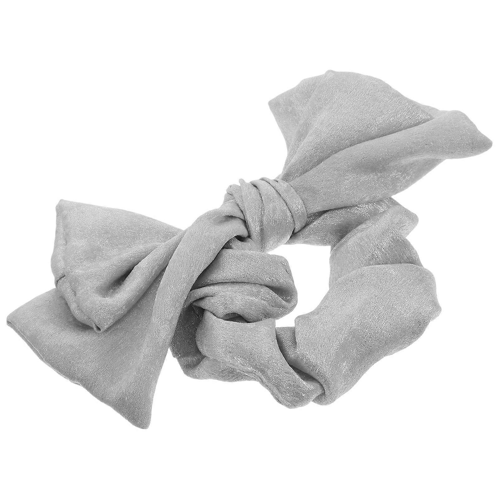 Worgeous 2pcs Hair Scarf Scrunchies Versatile Bow Tie Elastic Ribbon Bands for Thick Hair