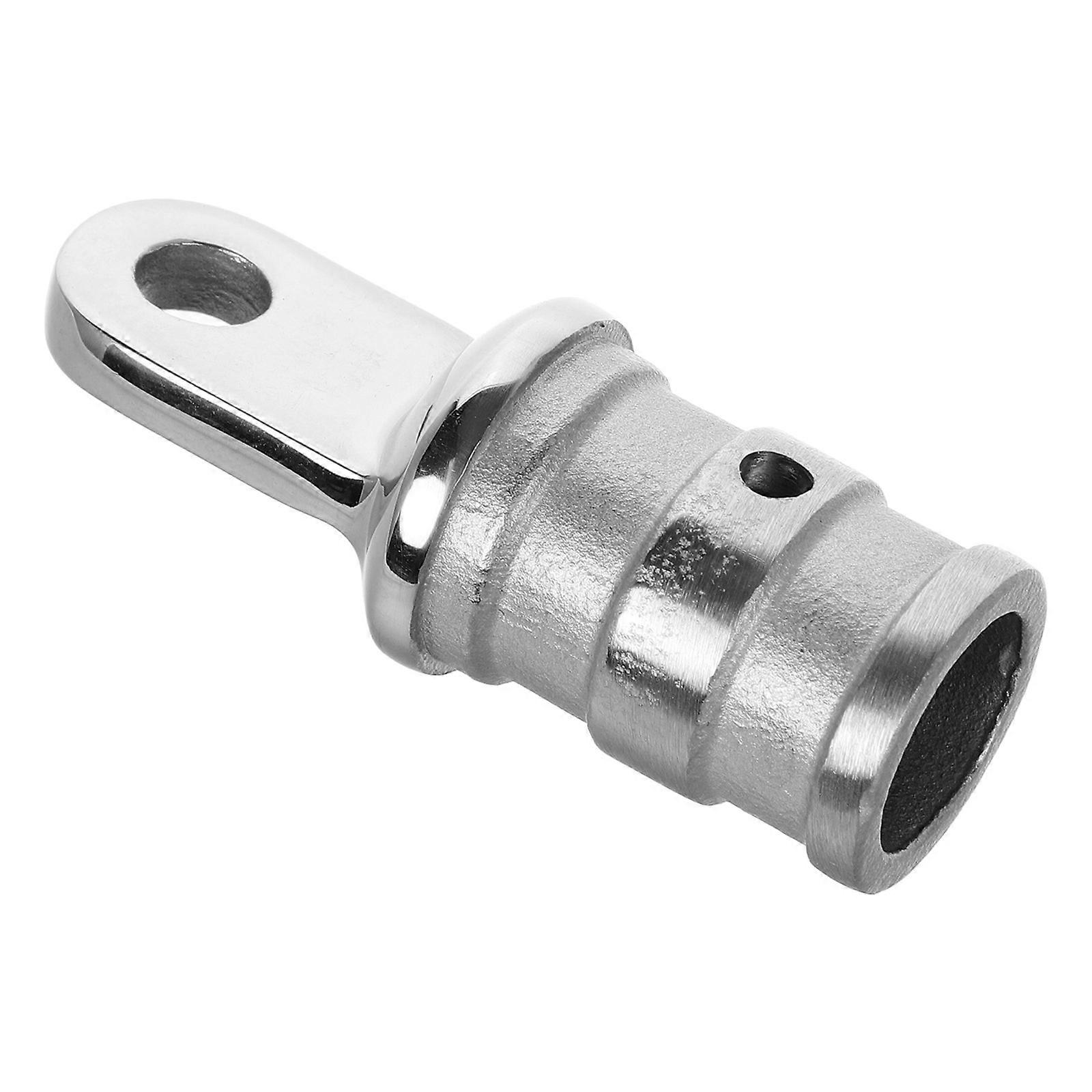 Boat Bimini Top Fittings for Round Tubing 2pcs Stainless Steel External Eye End Marine Awning Hardware Accessories Silver