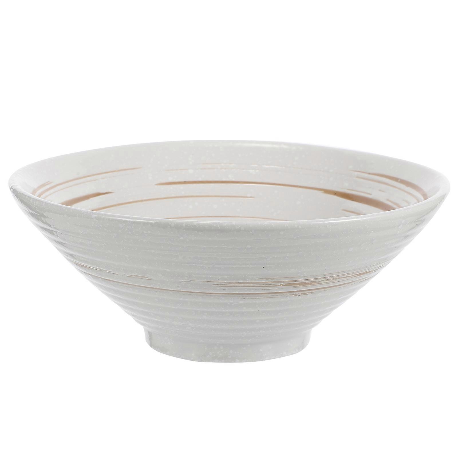 Japanese Style Ceramic Soup Bowl Food Storage for Hotel Use Assorted Color Material 1Pack