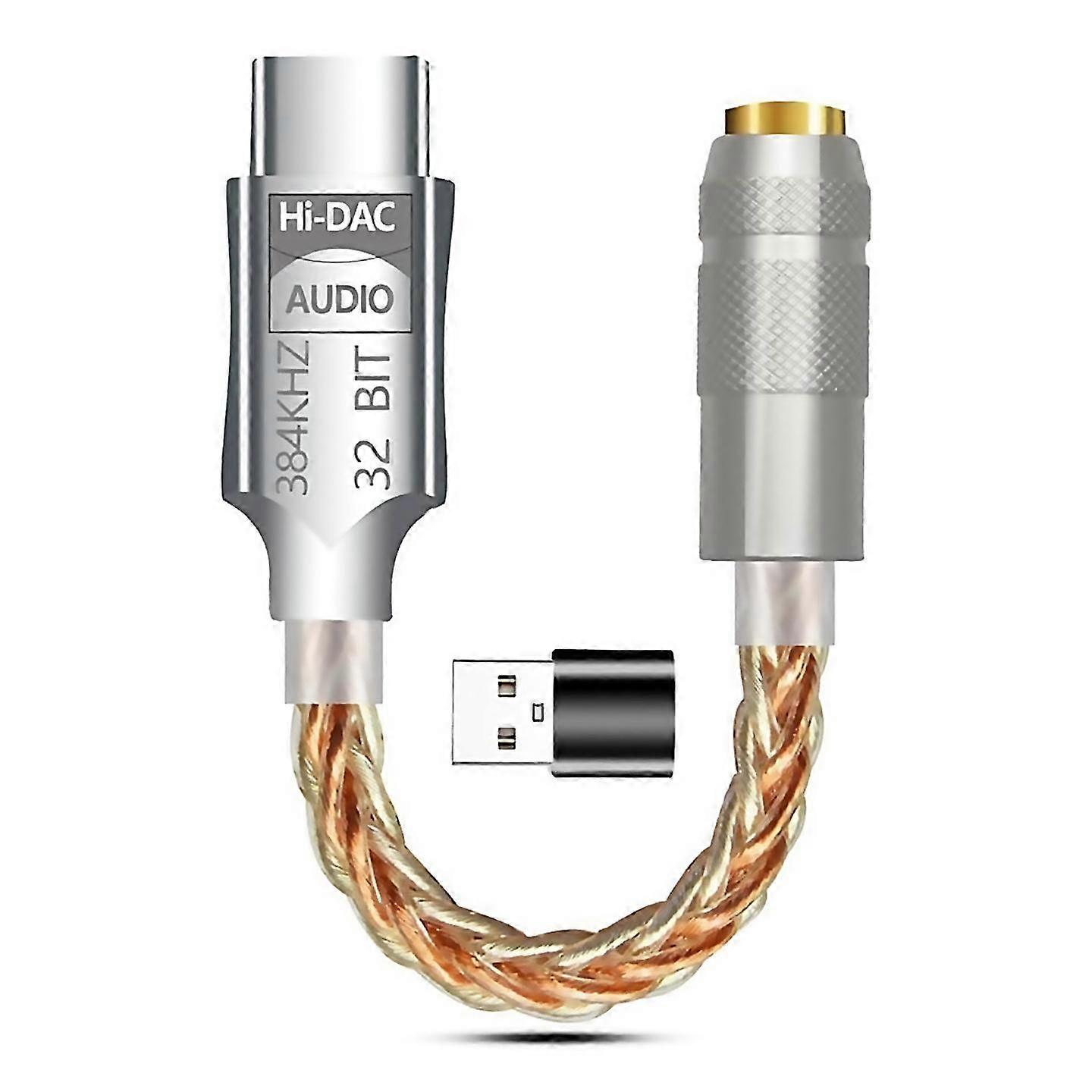 For Usb C To 35mm Earphone Amplifier Hifi Digital Audio Decoder