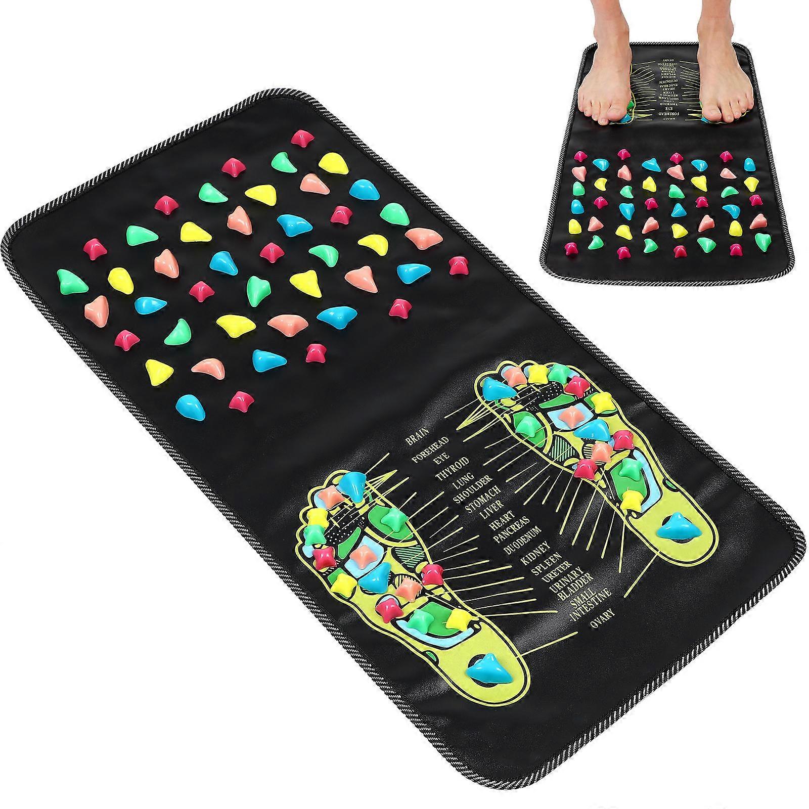 Stone Walking Massager Mat with for Home Foot Massage – Comfortable Reflexology Tool for Improved Circulation
