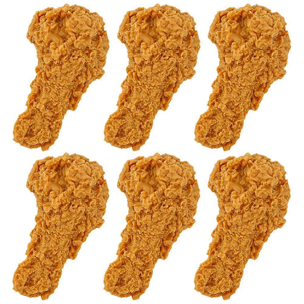 Fake Fried Chicken Legs Simulation Drumstick Model for House 6Pcs