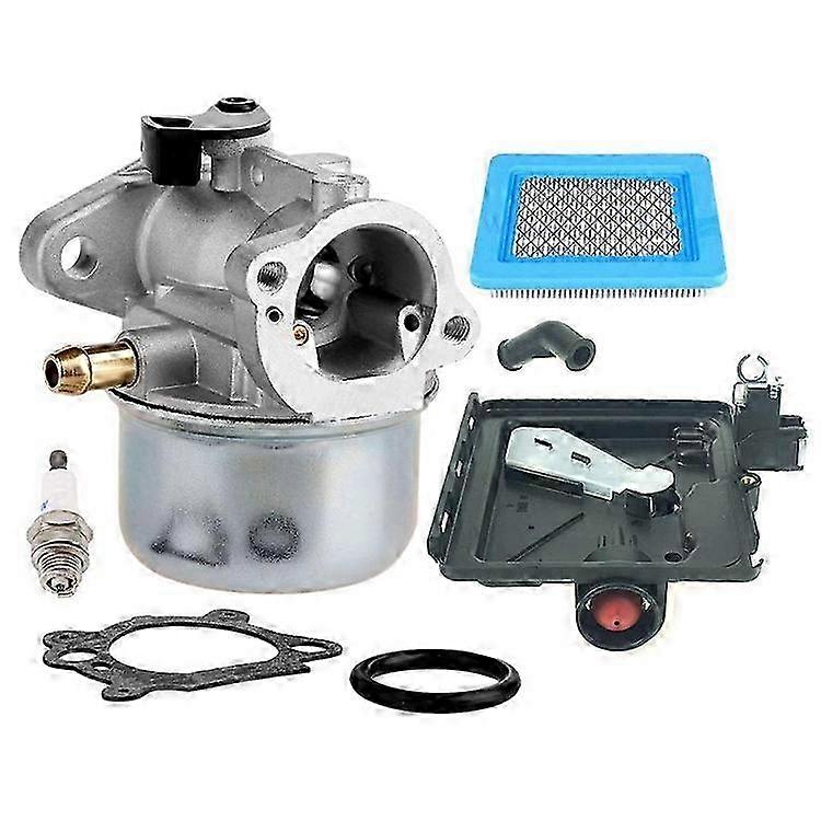 Carburetor kit for Briggs & Stratton lawn mower with air filter and spark plug