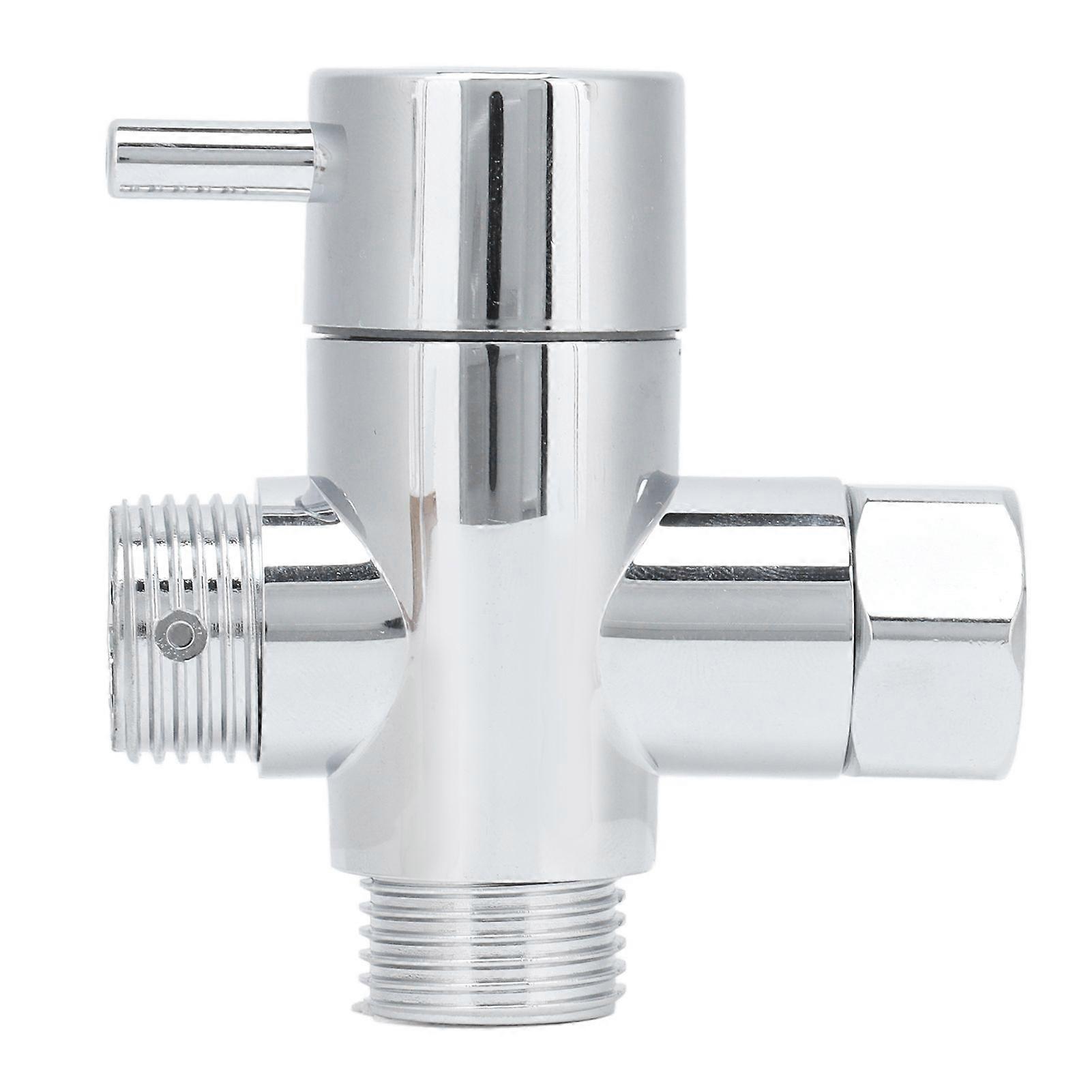 Shower Head Diverter Valve G1/2 Diverter Valve 3 Way for Hand Held Showerhead and Fixed Spray Head
