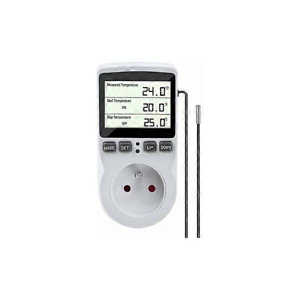 Thermostat Socket, Digital Programmable Socket Timer with Probe, Greenhouse Heater Aquarium