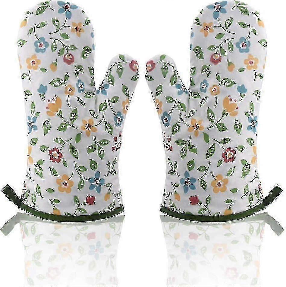 Double Oven Gloves Heat Resistant,mitts Pair Pizza Cake Cookware Th...