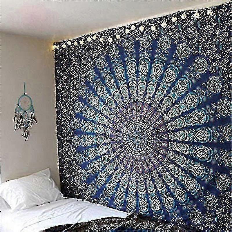 Multicolored Mandala Tapestry Indian Wall Hanging, Bed Sheet, Comforter Picnic Beach Sheet, Quality Hippie -zysd
