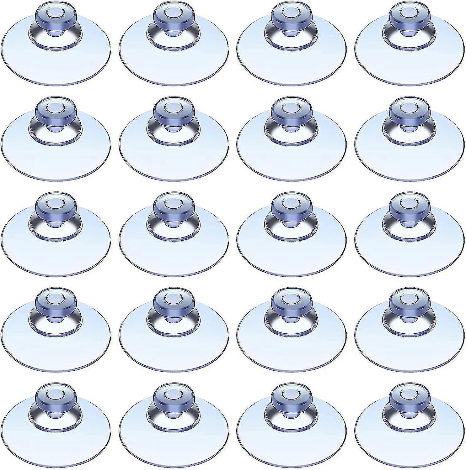 20mm plastic suction cups, 20 pieces, mushroom head shape, suitable for multiple surfaces