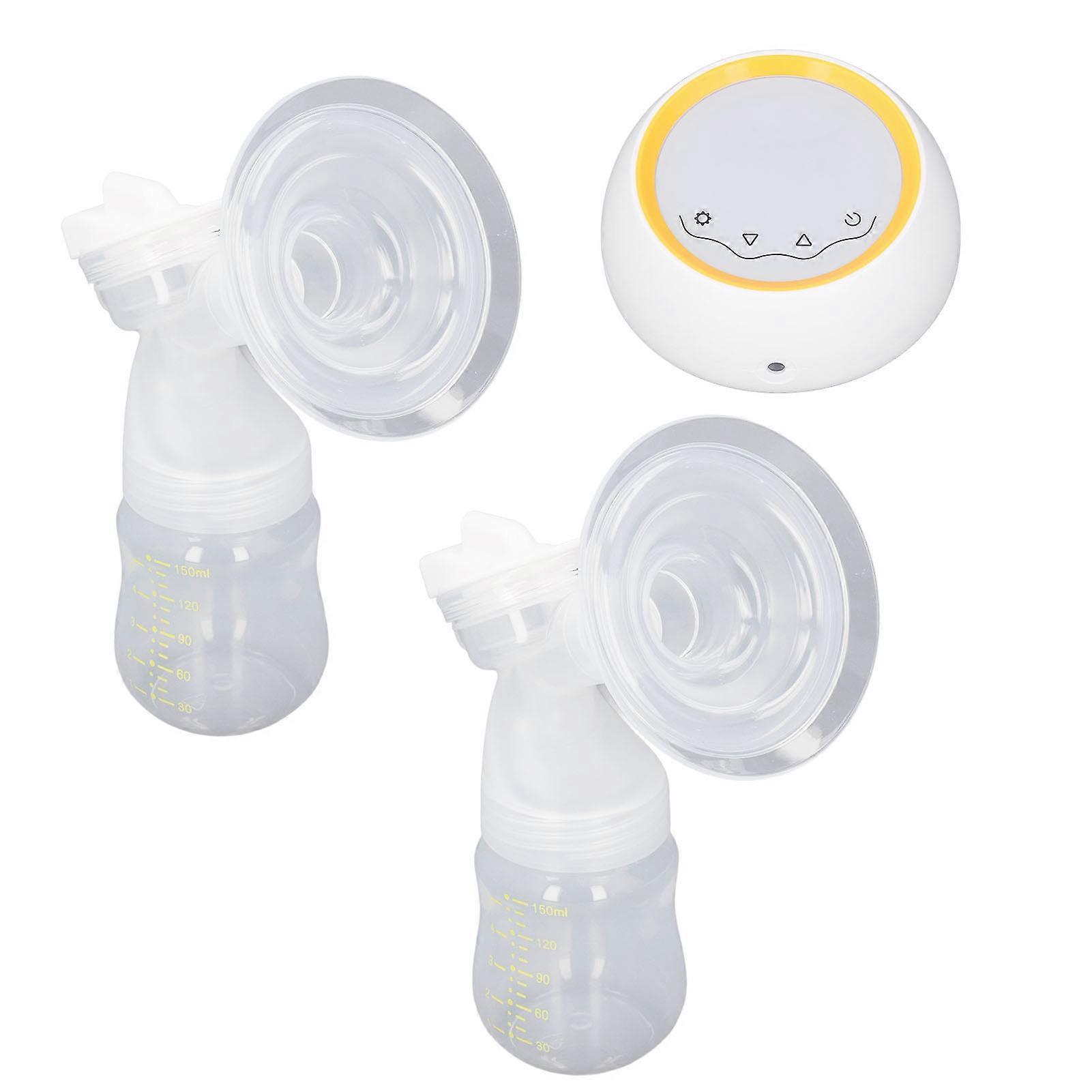 Double Electric Breastfeeding Pump 150ml USB Rechargeable Silicone