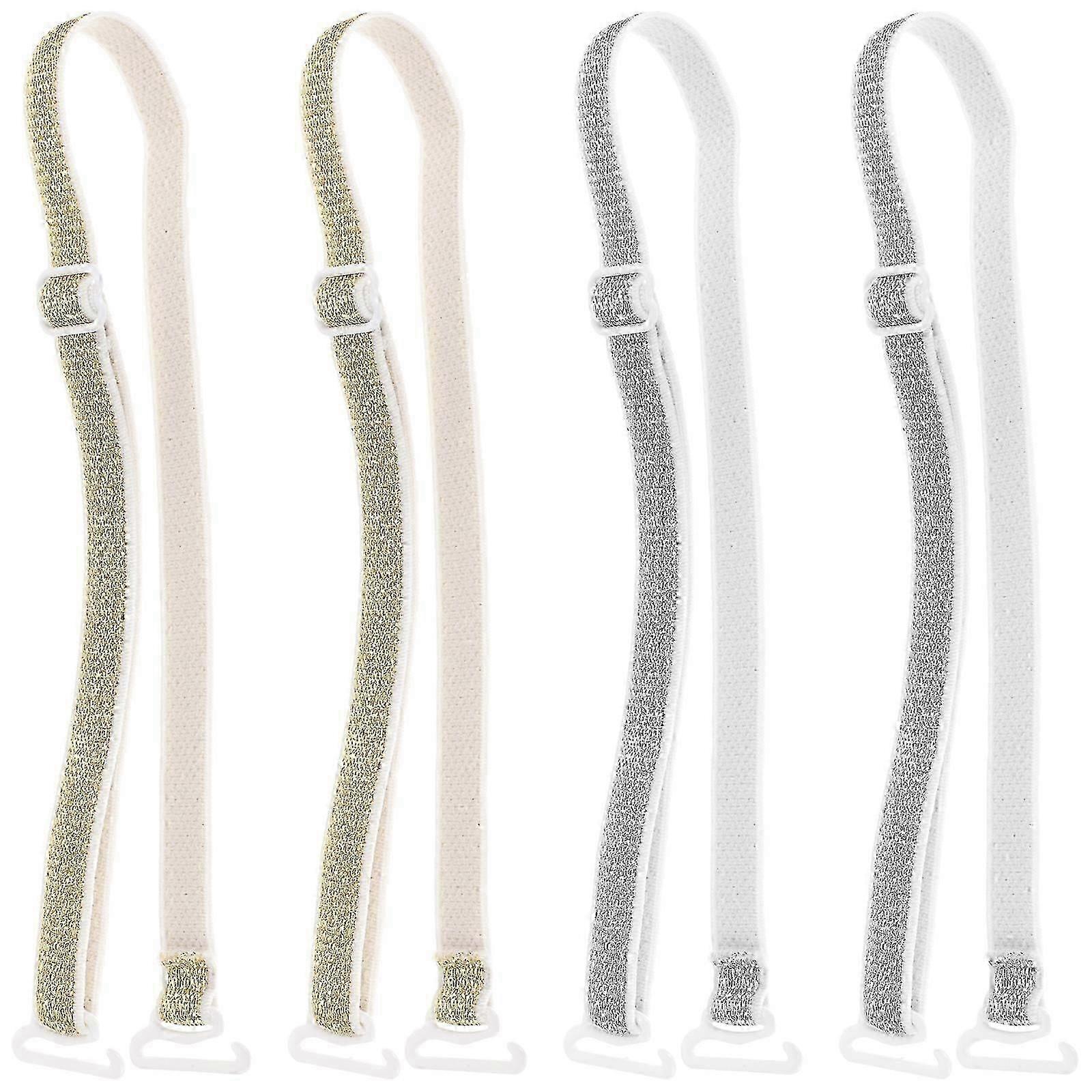 Detachable Bra Straps with Decorative Extensions for Women 2 Pairs Set