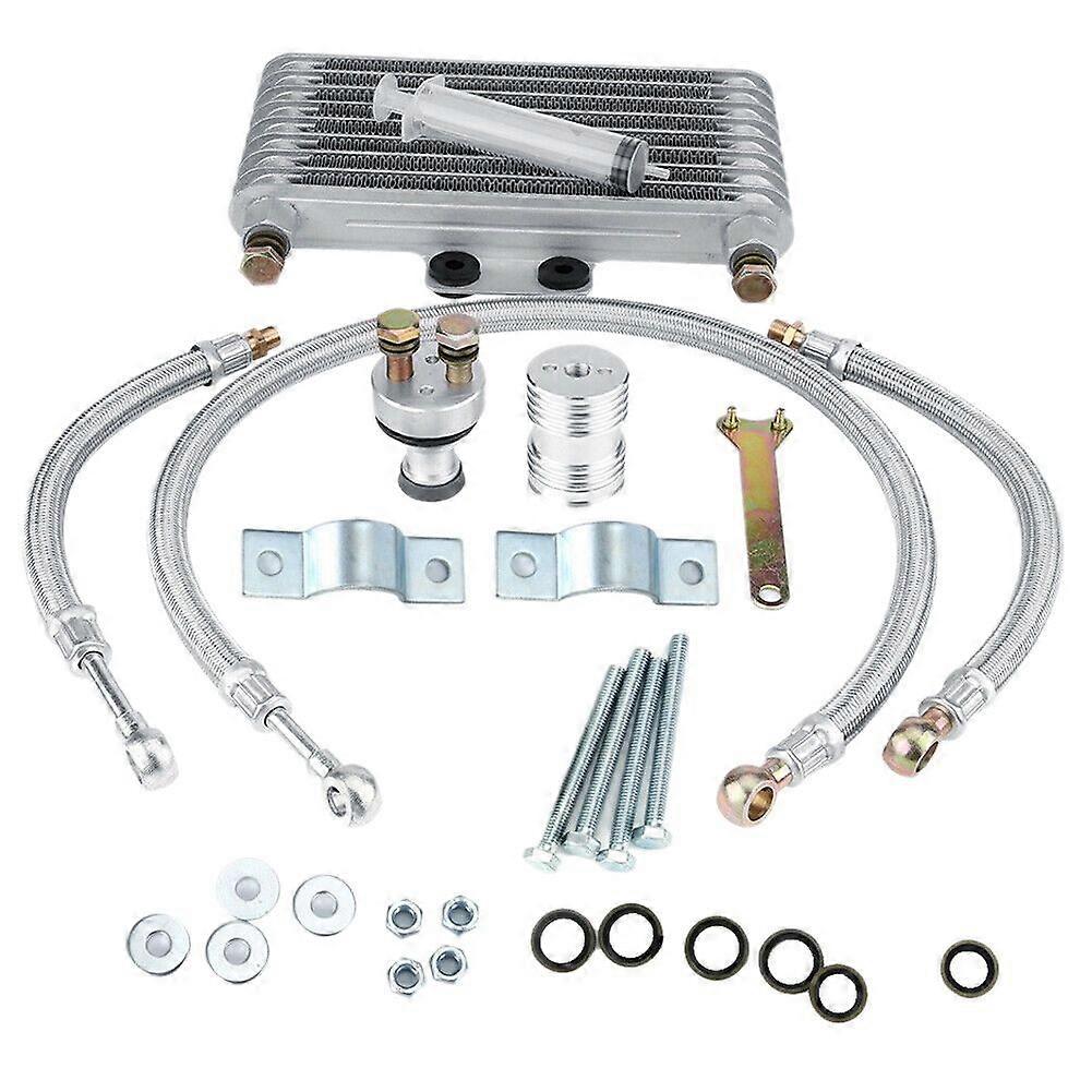 Motorcycle Engine Cooling Radiator Kit 125Ml Aluminum Silver for CB CG Engine