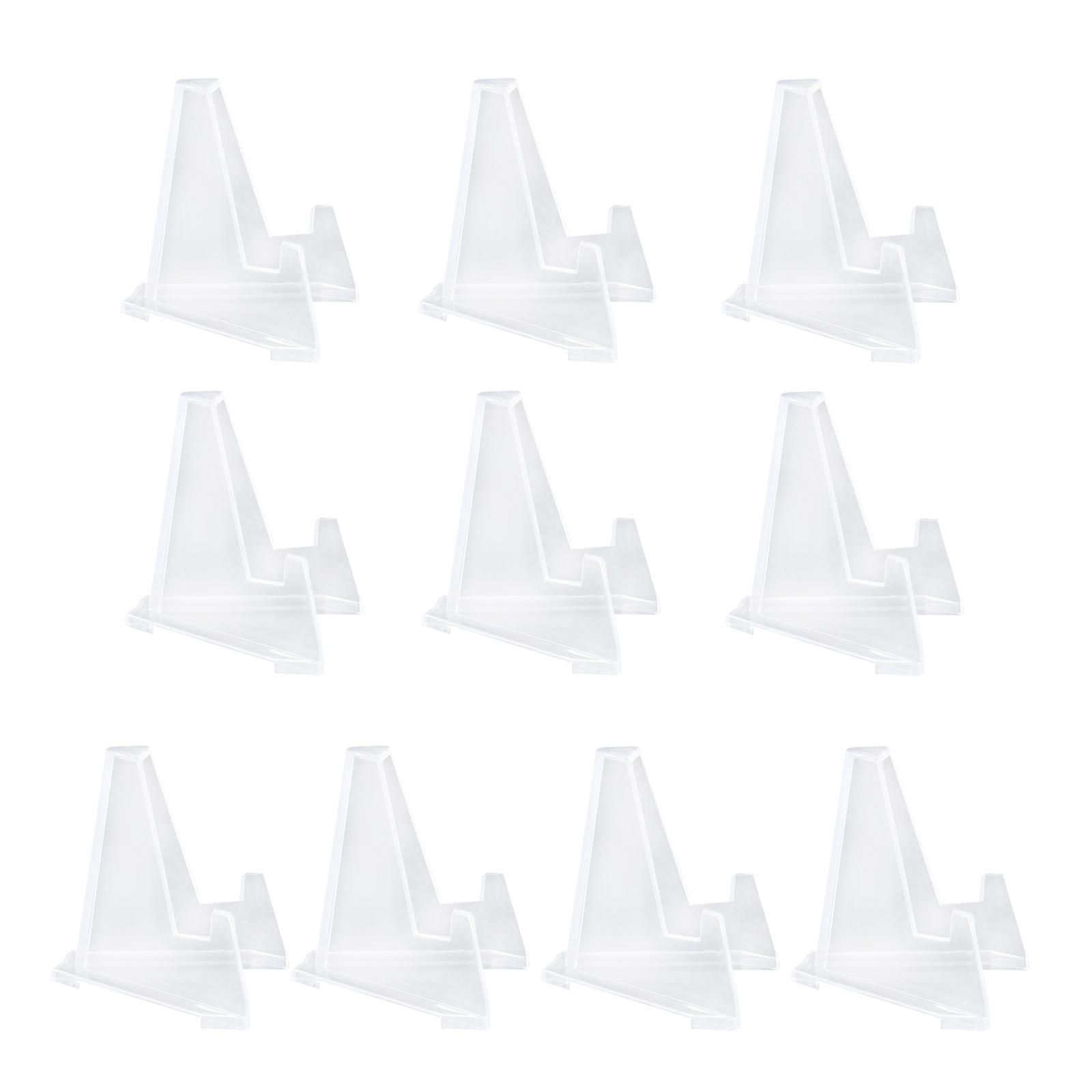 Coin Easel Stand Plastic Holder for Display 10Pcs Black