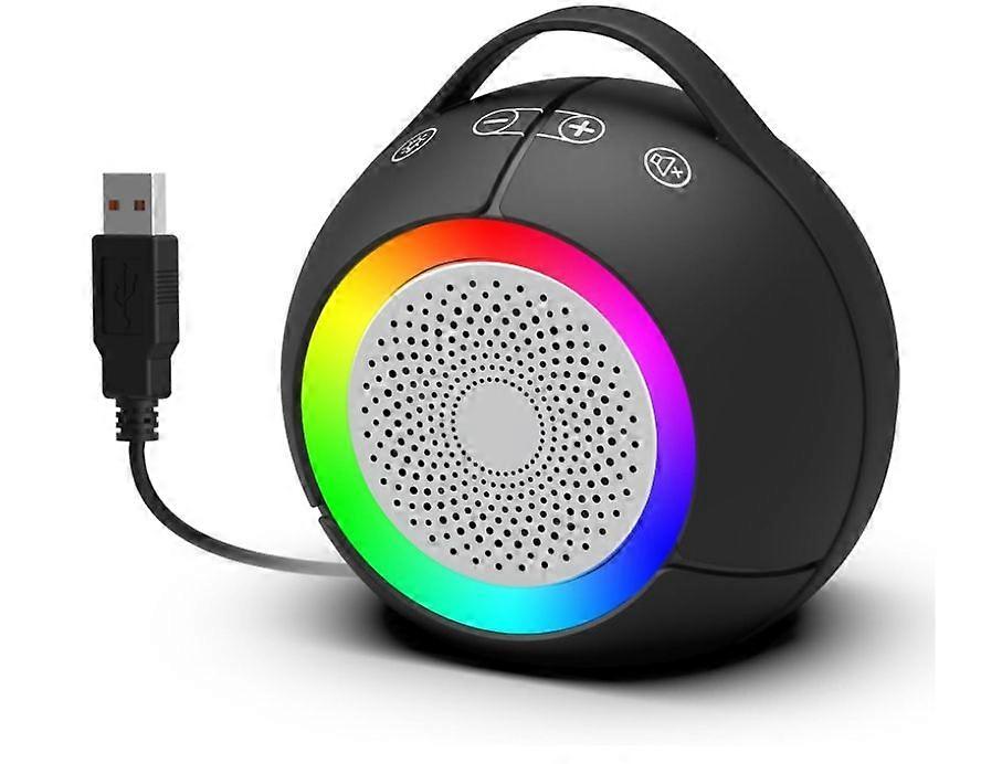 USB Computer Speakers for Desktop PC, Ultra-Clear Sound, Loud Volume, Deep Bass, Touch Control, Compatible with Windows, macOS, ChromeOS(Black)