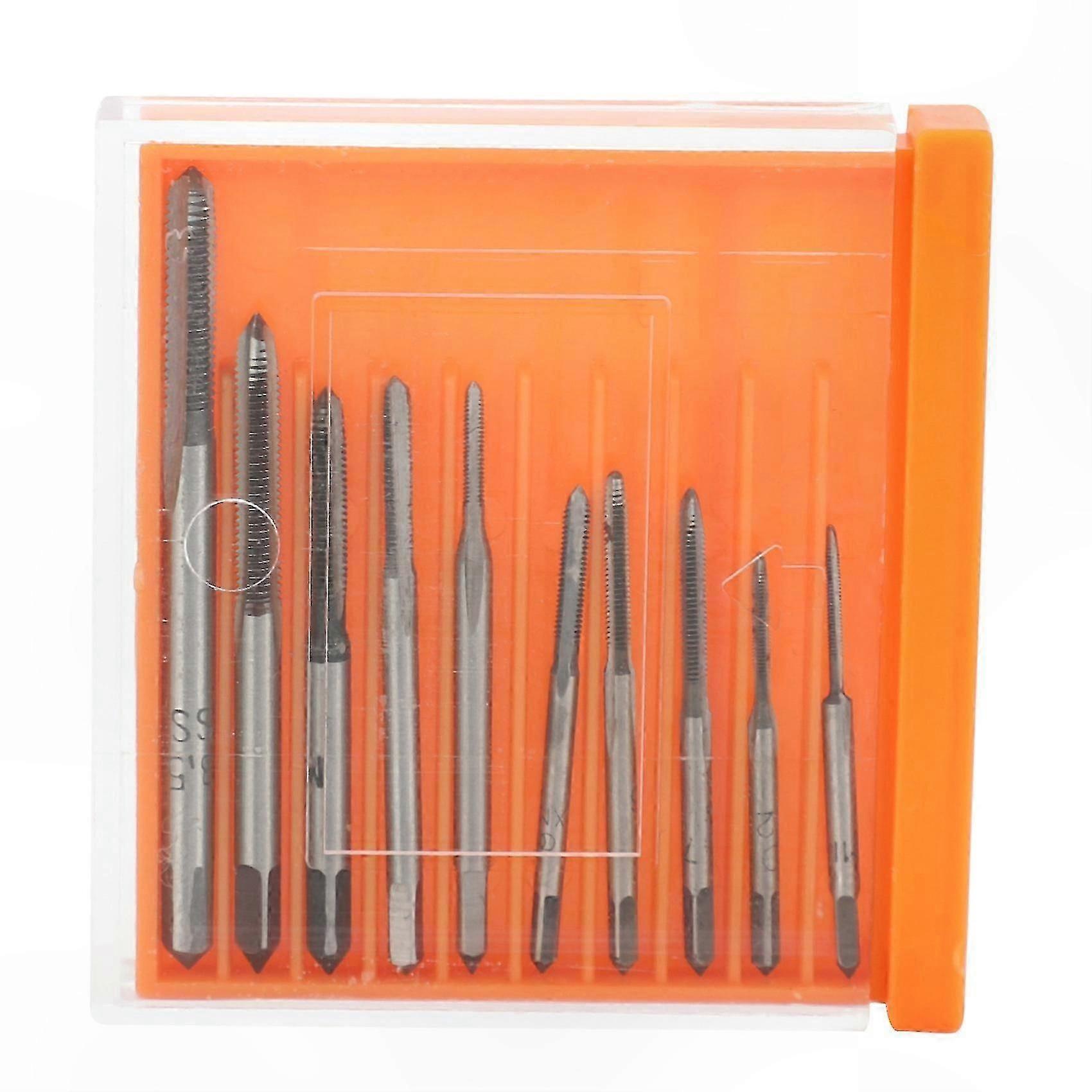 10Pcs Metric Mini Tap Drill Bit Set M1-M3.5 HSS Thread Tapping Tool Kit