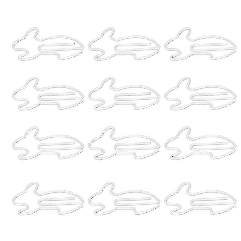 2025 Latest Model 12Pcs Paper Clip Bookmark Folder Creative White Cartoon