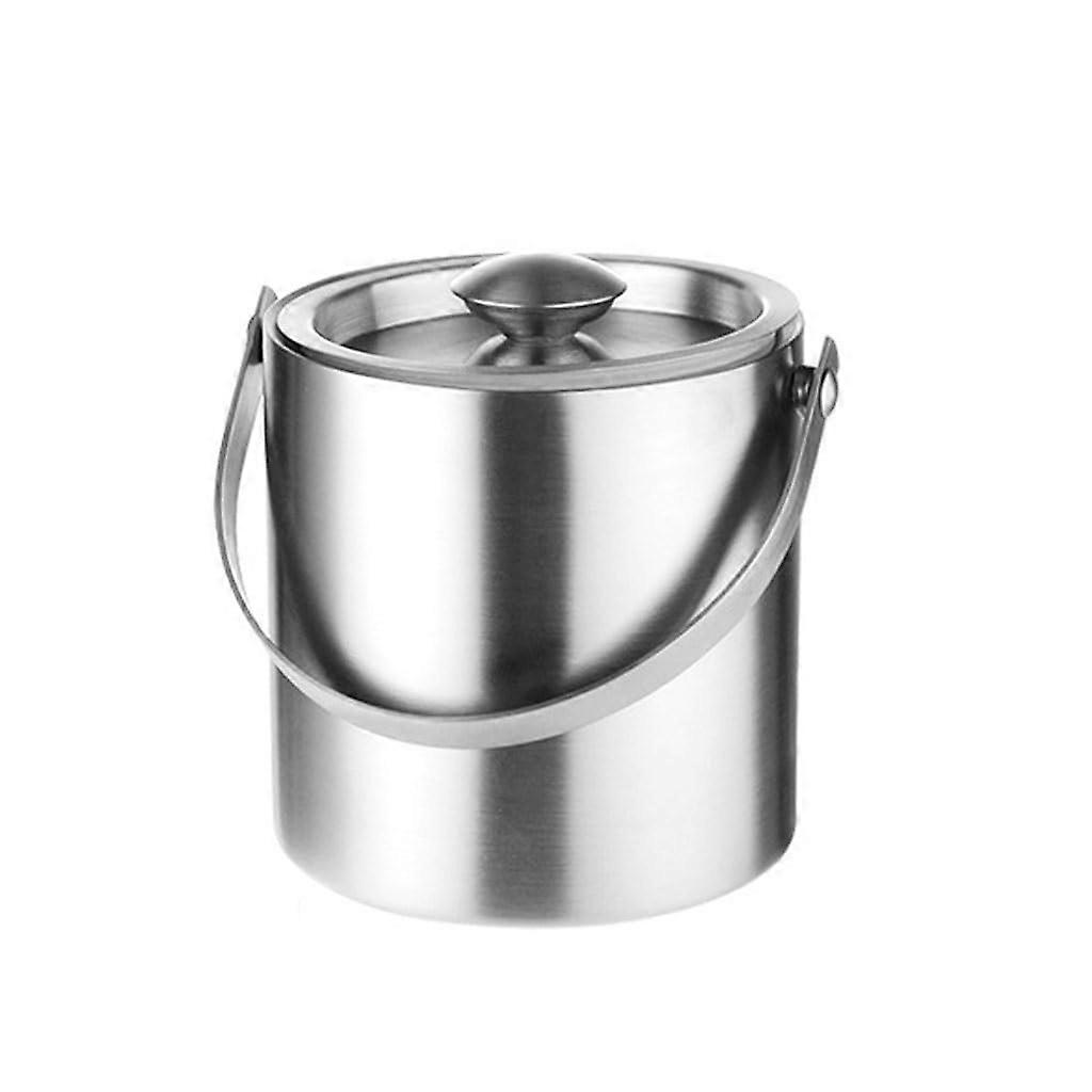 Ice Bucket Metal, Portable Beer Ice Bucket for Bar KTV, Insulated Champagne Ice Bucket, Beverage Tub Model AA