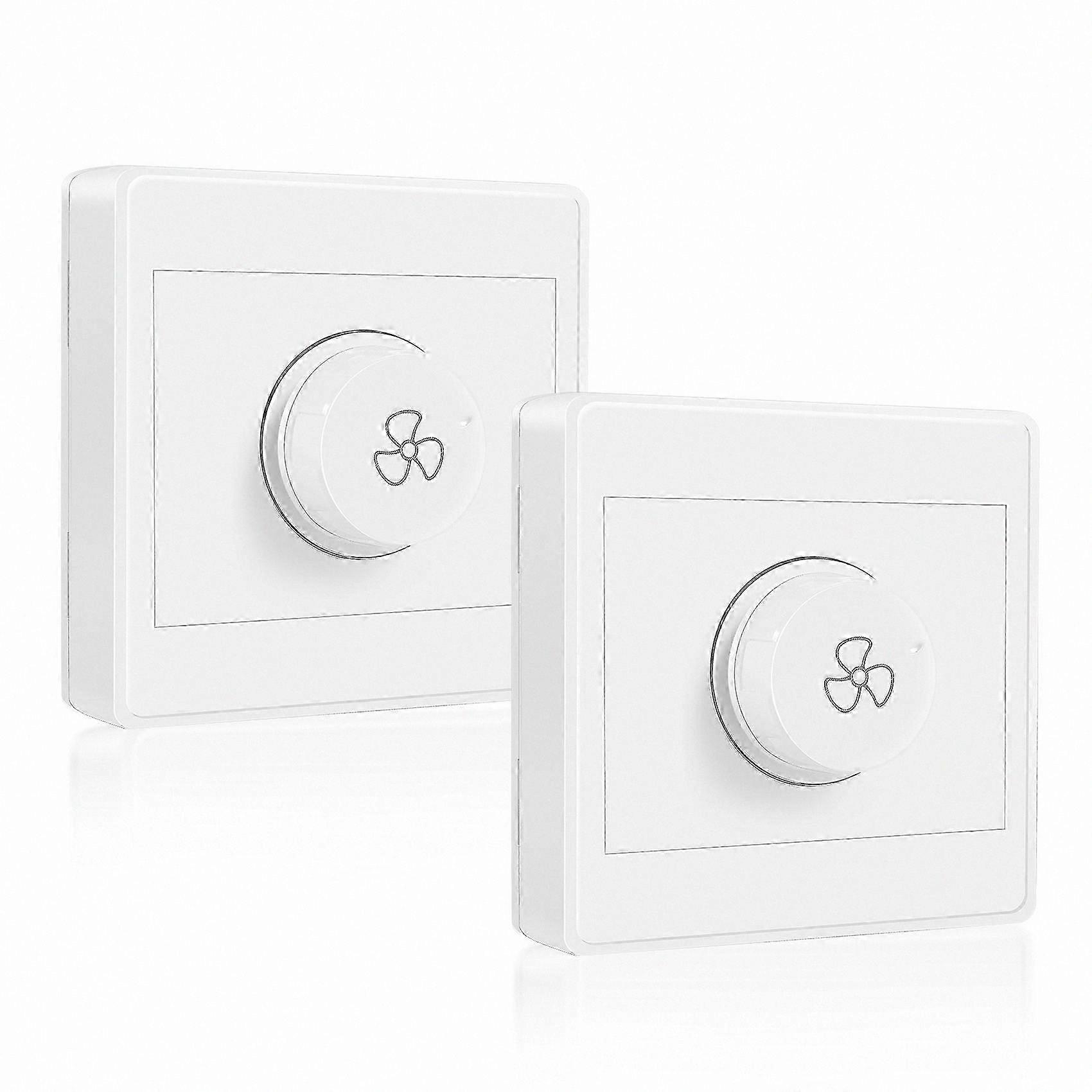 2-Pack Ceiling Fan Speed Control Switch with Stepless Adjustment for Mounted Fans