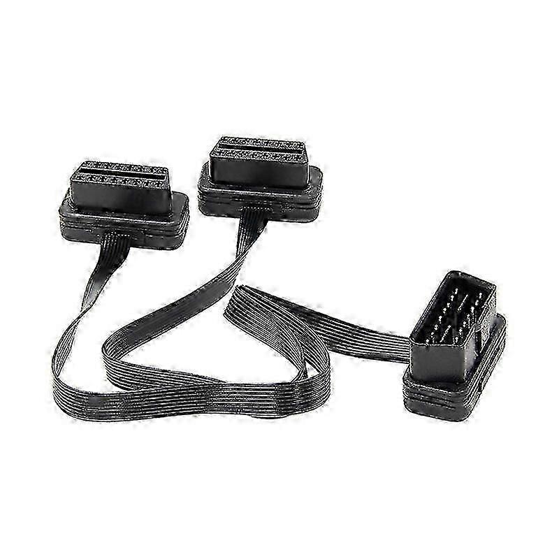 Obdii Extension Dual Connector Y Splitter Obd Obd2 16pin Male To Female Connection Flat+thin For P202411261359 S202412241335