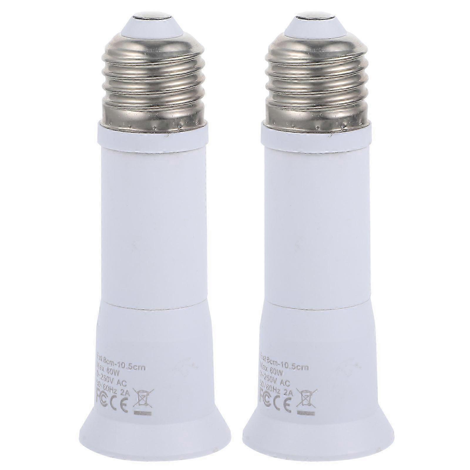 2pcs Bulb Socket Extender Telescopic Light Bulb Extension Socket E27 Socket