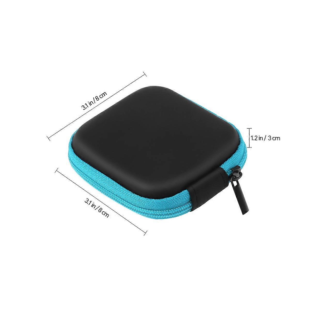 Earphone Pouch Portable Eva Headphones Storage Box 2Pcs Assorted Color Travel Case