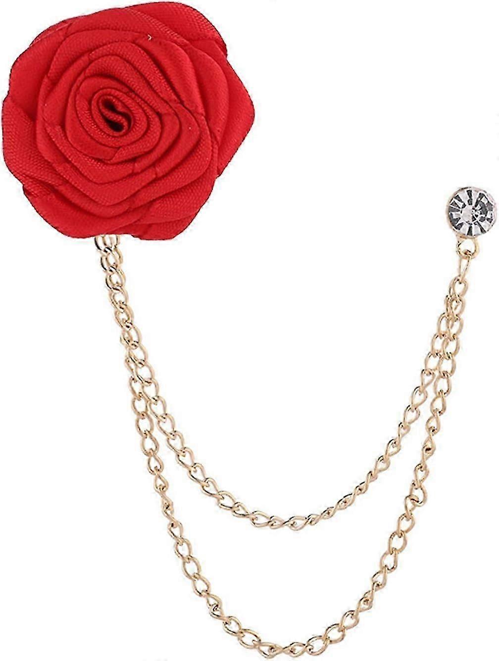 Mire nuntă broșe, țesătură Artă Hand-made trandafir floare broșă, rever Pin Badge Stirsel lanț, femei bărbați costum accesorii broșă de modă (Big re