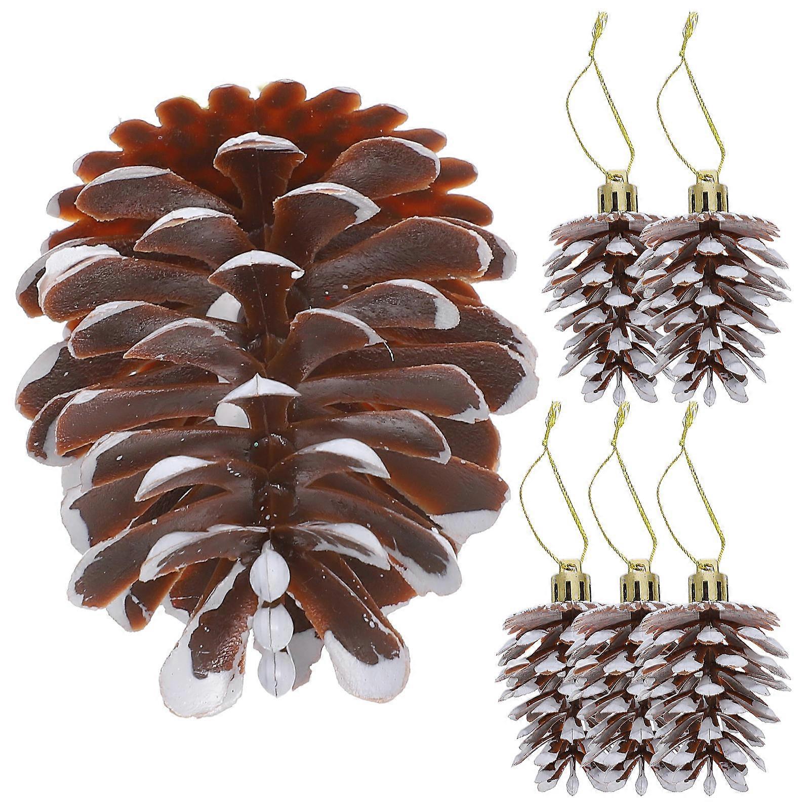 Christmas Tree Hanging Decoration Plastic Pinecone Ornament for Decor 30Pcs