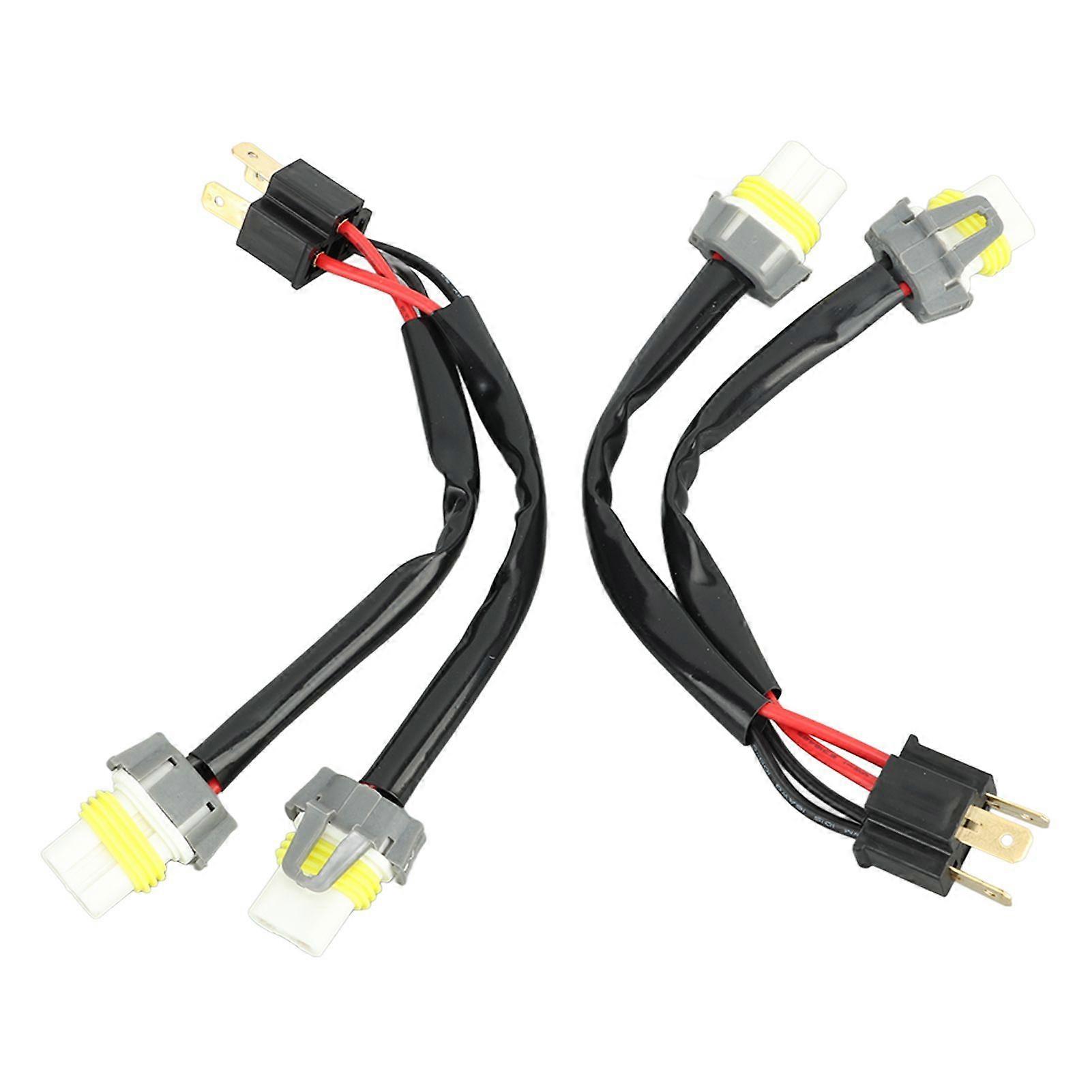 Headlight Splitter Wire Male H4 9003 to 9005 9006 Female Conversion Wire Harness for Truck Pickup LED Wire Cable Plug