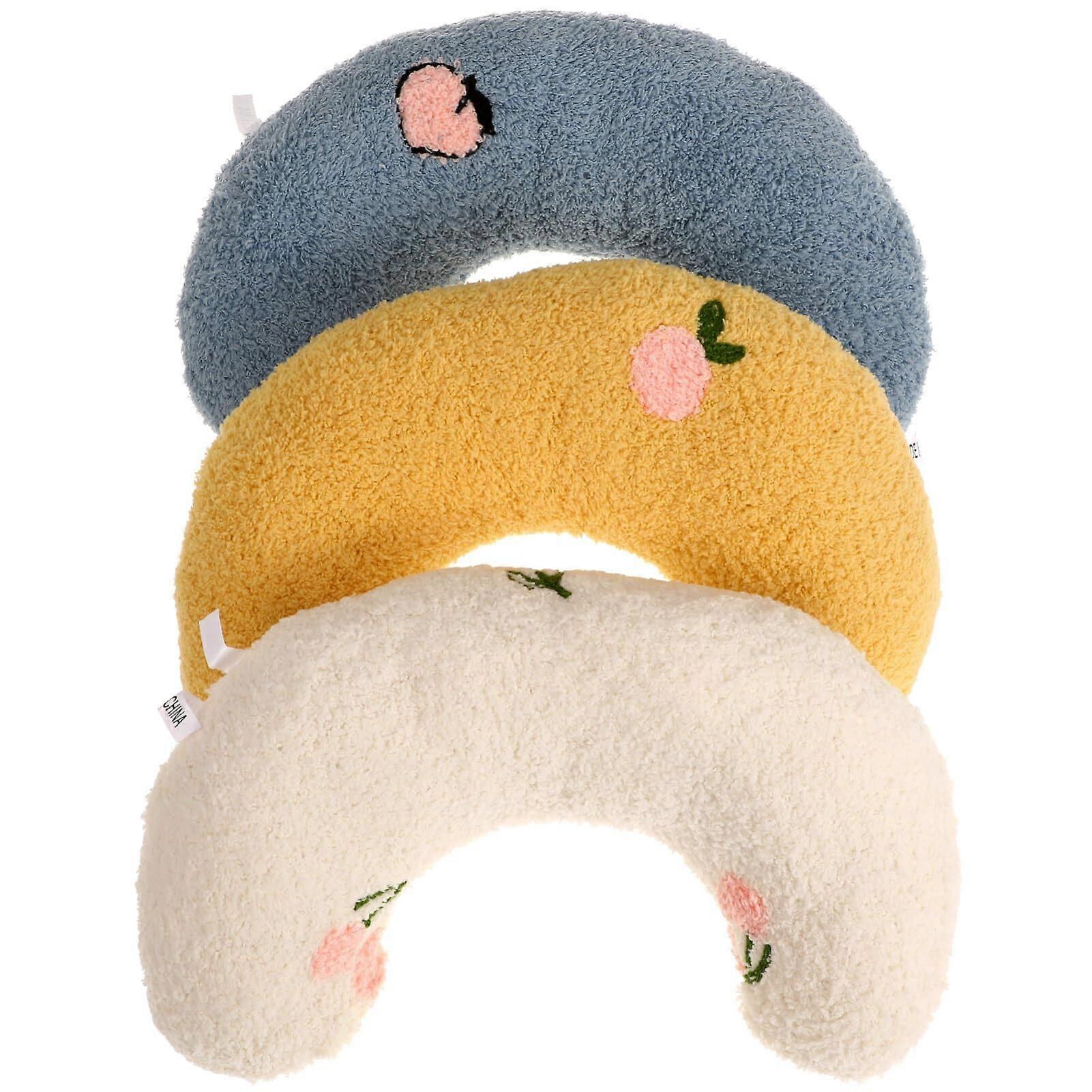 Cute Cat Pillows 3Pack Dog Neck Calming Toy UShaped Neck Protector Supple Cushion For Kitten And Puppy Sleeping