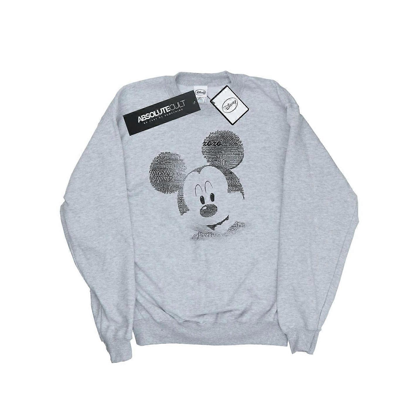 Moletom com Rosto de Texto do Mickey Mouse para Homens da Disney