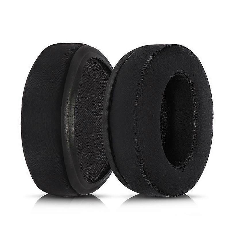 2pcs Earpads Ice Silk Cloth Black