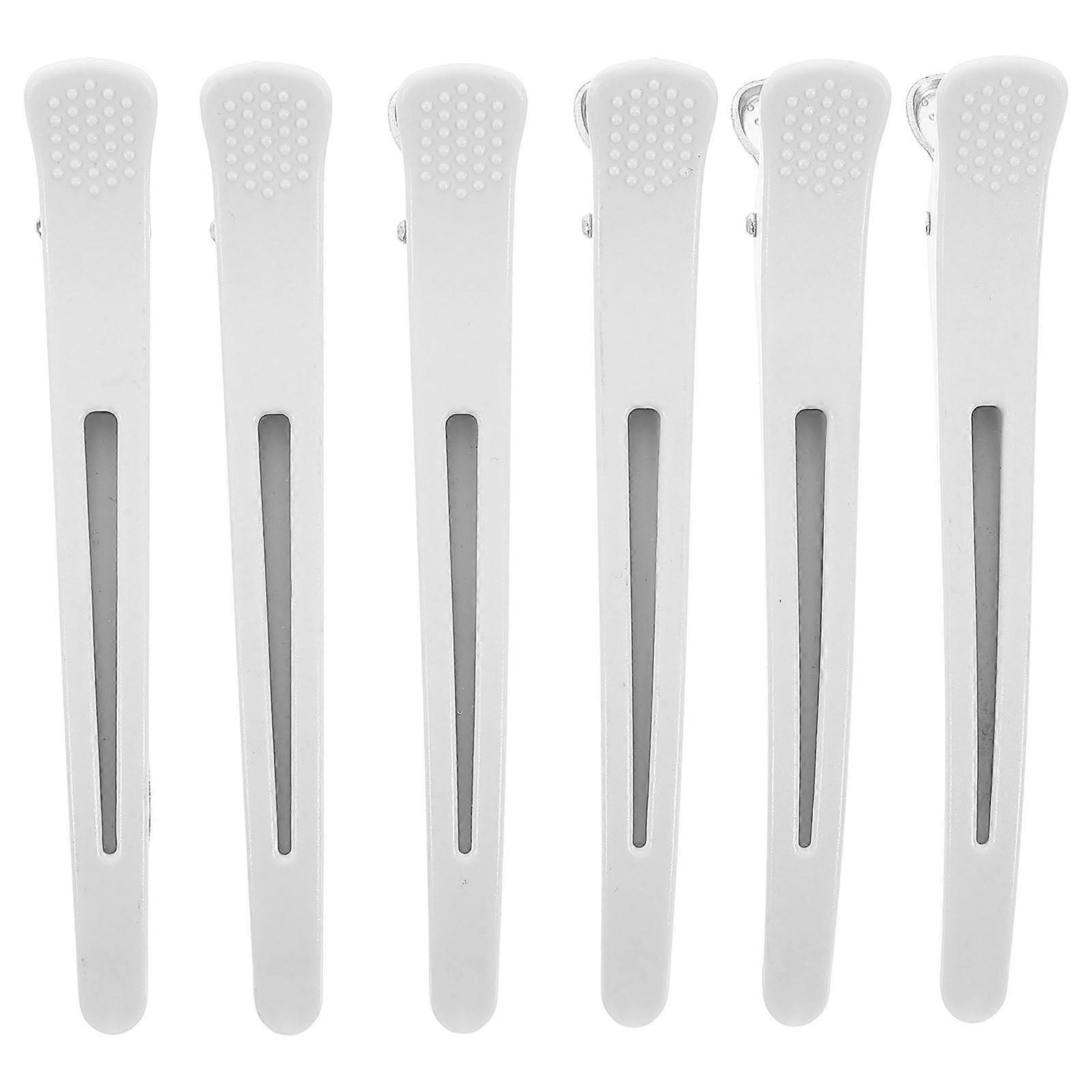Hair Clips for Styling Sectioning Hair Clips for Fastening 6Pcs White Set