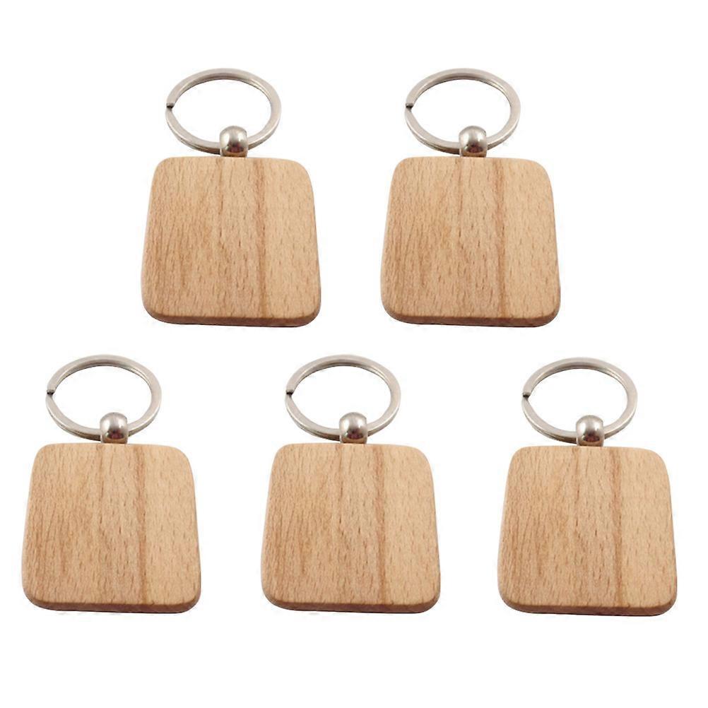 Hanging Keychains Beech Wood Keychain for Women and Men Use 5Pcs Pack