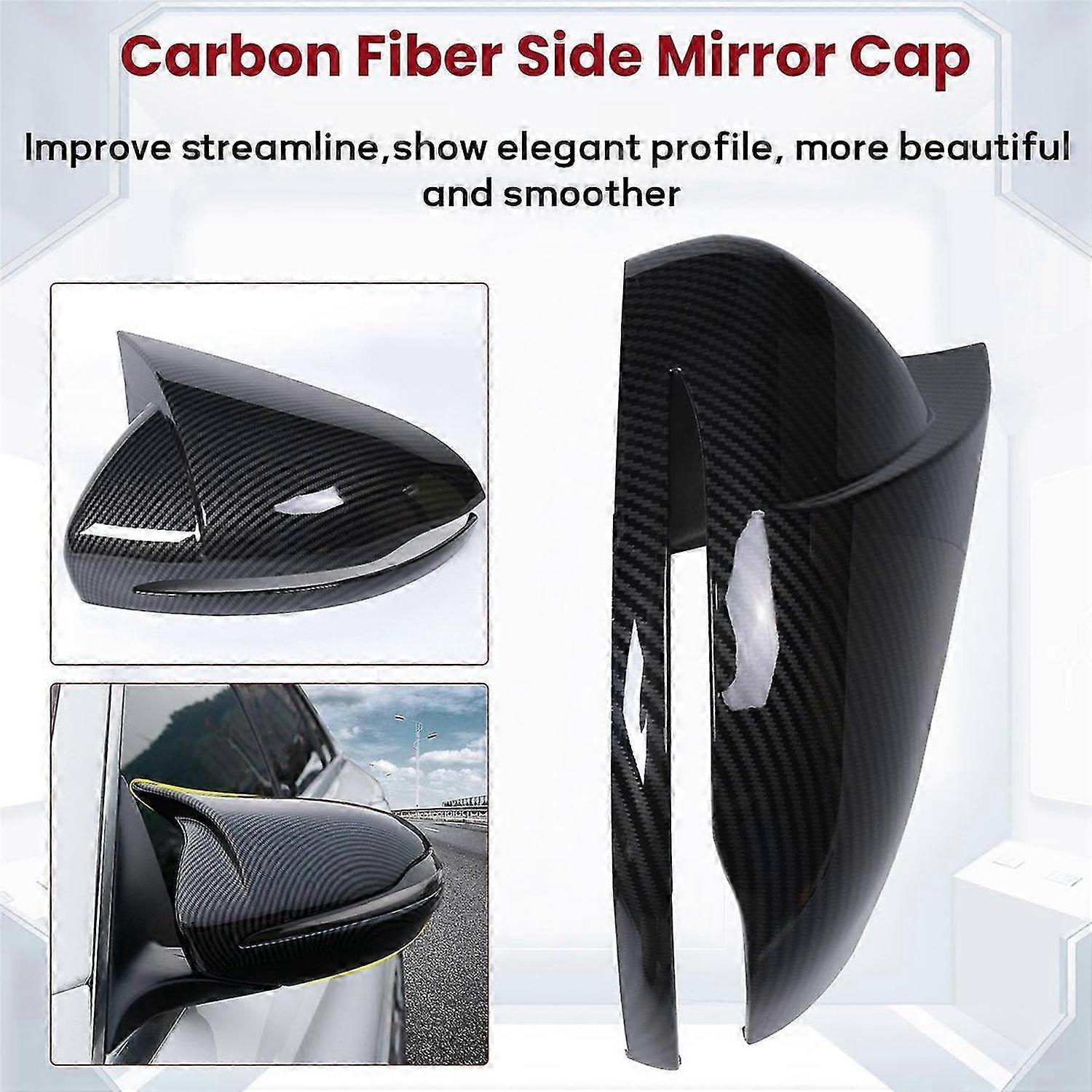 for B C E S GLC Class W205 W213 W253 Carbon Fiber ABS Horned Style Side Rear View Mirror Cover Trim