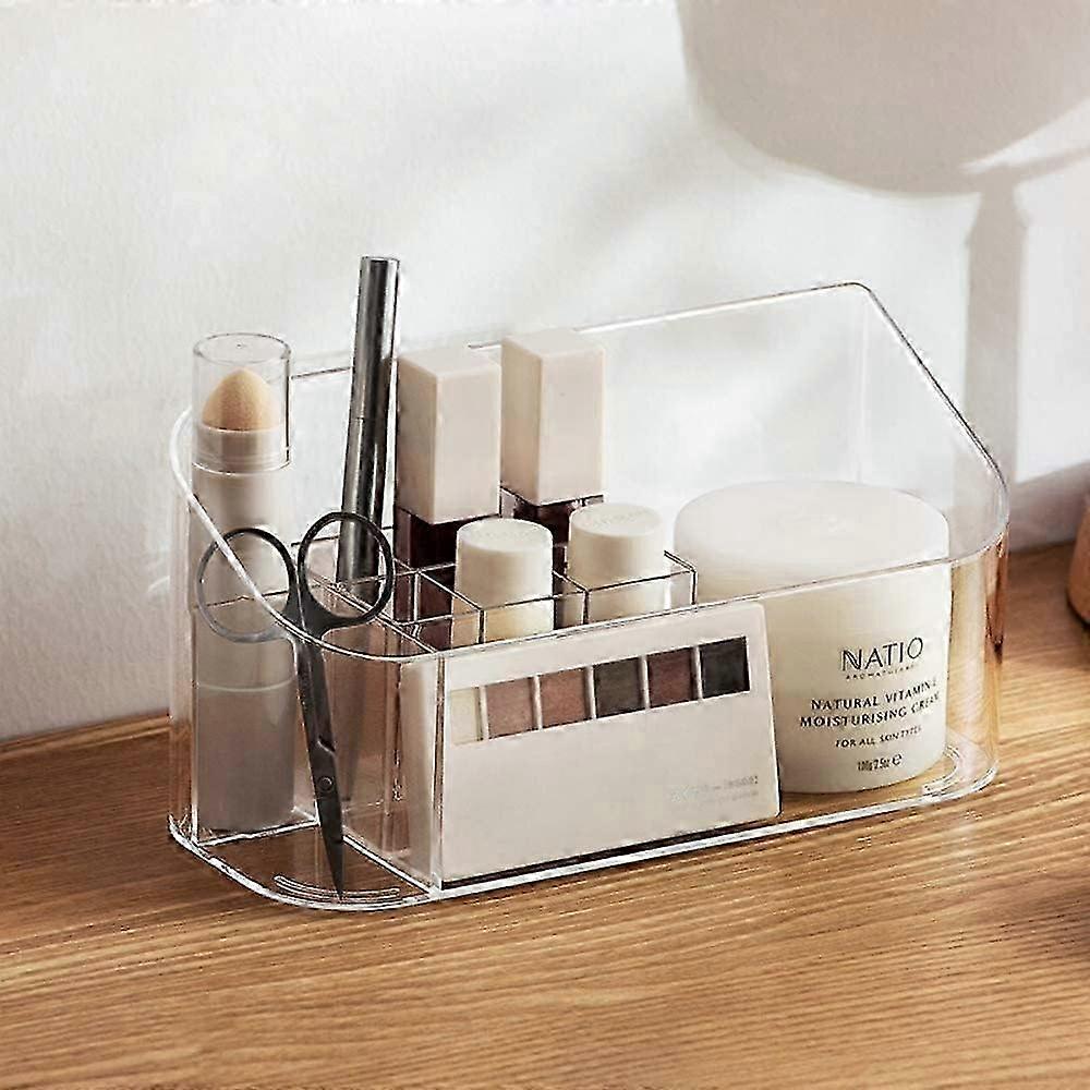 Cosmetic Storage Organizer with 9 Dividers and 2 Removable Compartments for Bathroom or Dressing Table Use