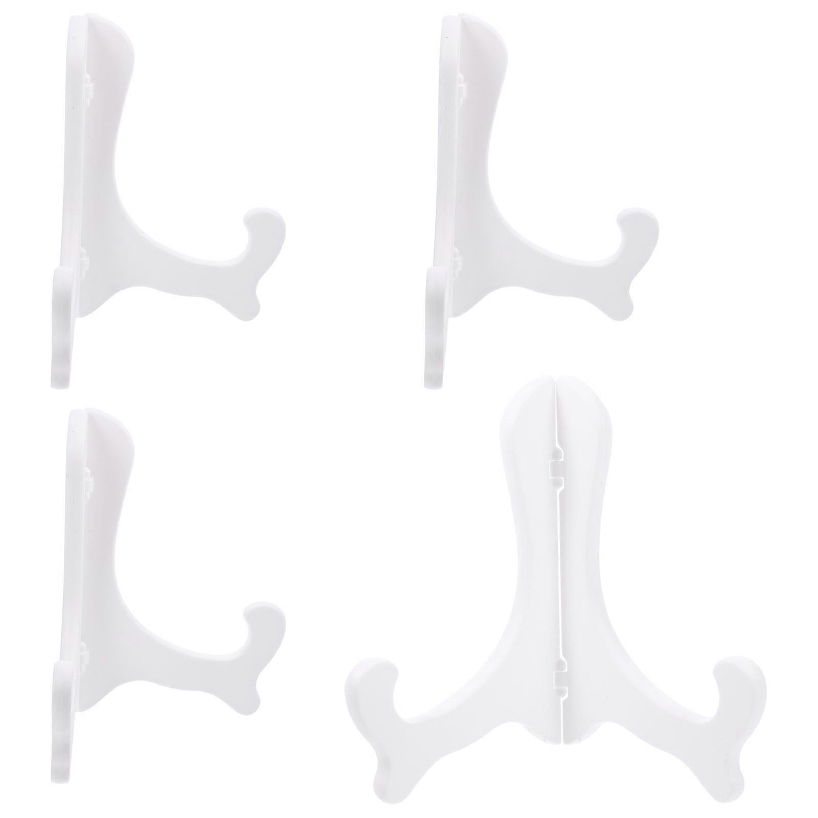 Desktop Display Stand Plate Holder for Home Use 8Pcs White Pack