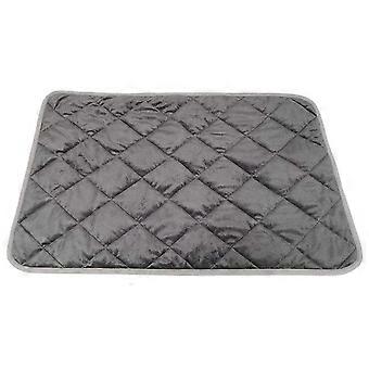 XUYEEYUAN Haustier Heizkissen Heizmatte Selbstheizdecke für Katzen und Hunde Selbsterwärmend (Grau 48*70CM)