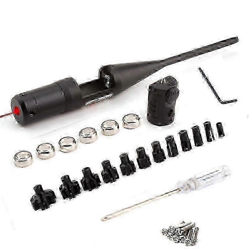 Laser Calibrator Aluminum Alloy Calibrator Turn-Free Laser Calibrator Adjustable Adapter Suit With 12 Adjustable Adapters Red Ligh SZRH A-F
