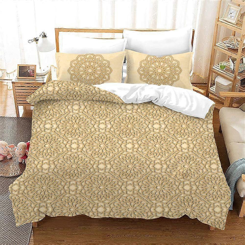 j484 Three-dimensional bed linen set duvet cover and pillowcase microfibre 3D digital print three-piece bed linen (duvet cover + pillowcases) h484