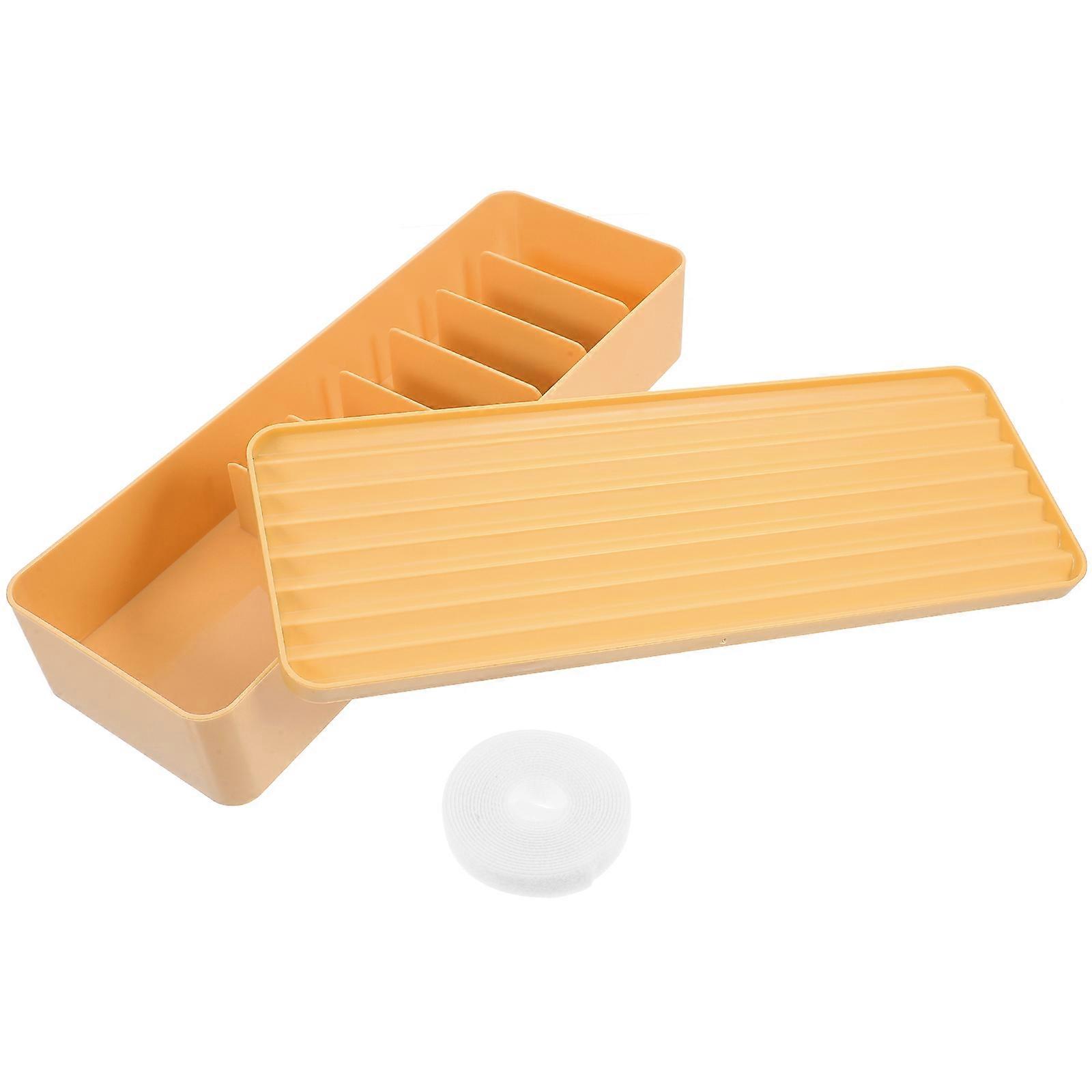 Transparent Cord Storage Box Plastic for Wire Organization 4Pcs with Lid