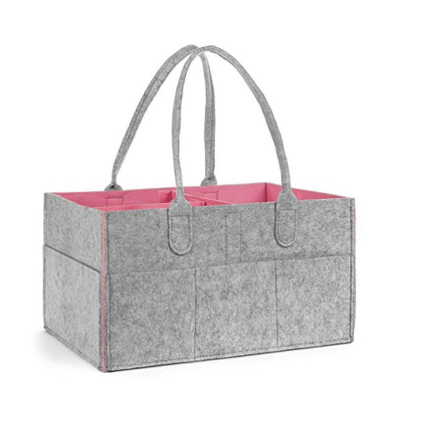 Nappy Organiser 2 Pack, Nappy Caddy With Compartments, Pushchair Change Bag, Portable Nappy Storage 33x23x18 Cm Model B