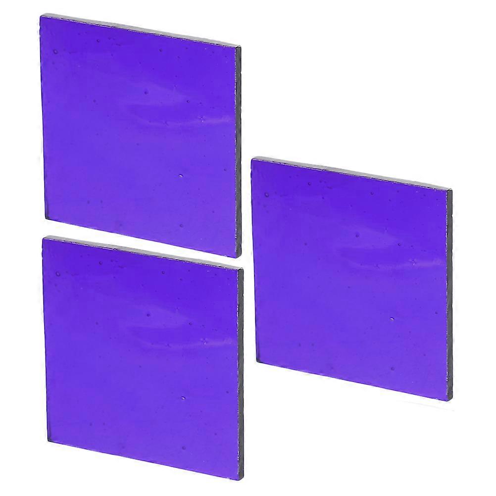 Violet Cobalt Glass Accessory For Industrial Observation 2.2X2.2X0.6In Potassium Detection Filter 9Pcs