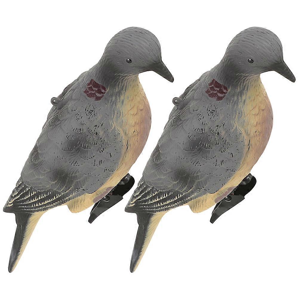 Pigeon Modeling Statue Artificial Pigeon Decoy for Decoration 6Pcs Plastic