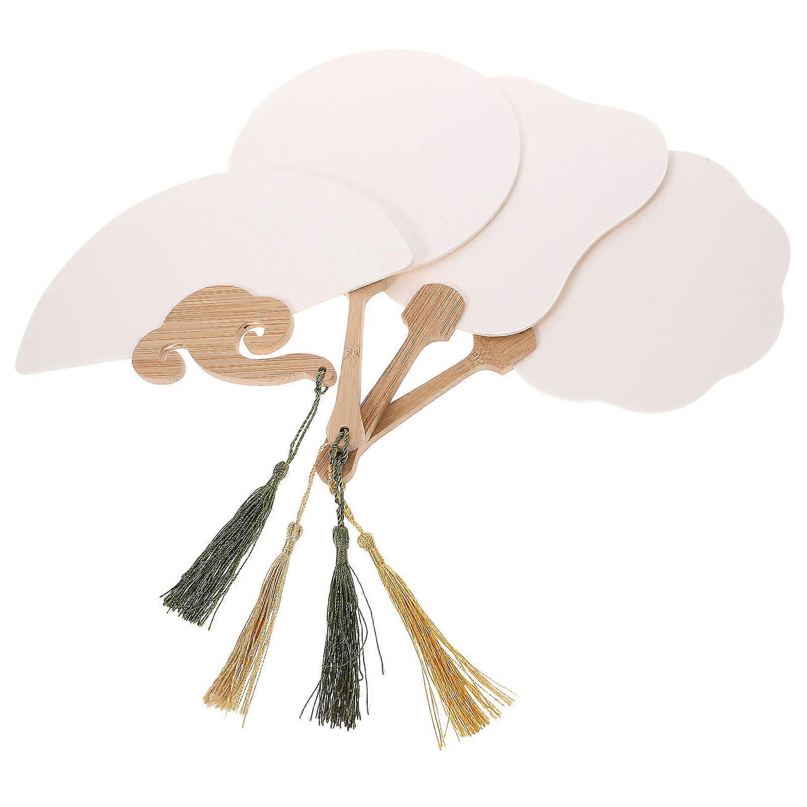 Portable Use Blank Fans For Cosplay And Stage Performance 20 Pcs Adorable Fan Shape Perfect For Craft Enthusiasts
