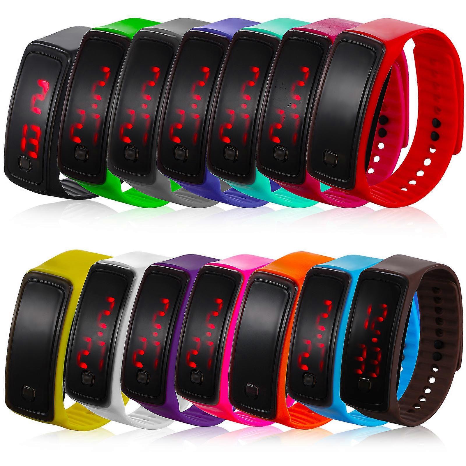 56 Pcs Electronic Digital LED Watches For Children Daily Use Rectangular Shape Accurate Timing