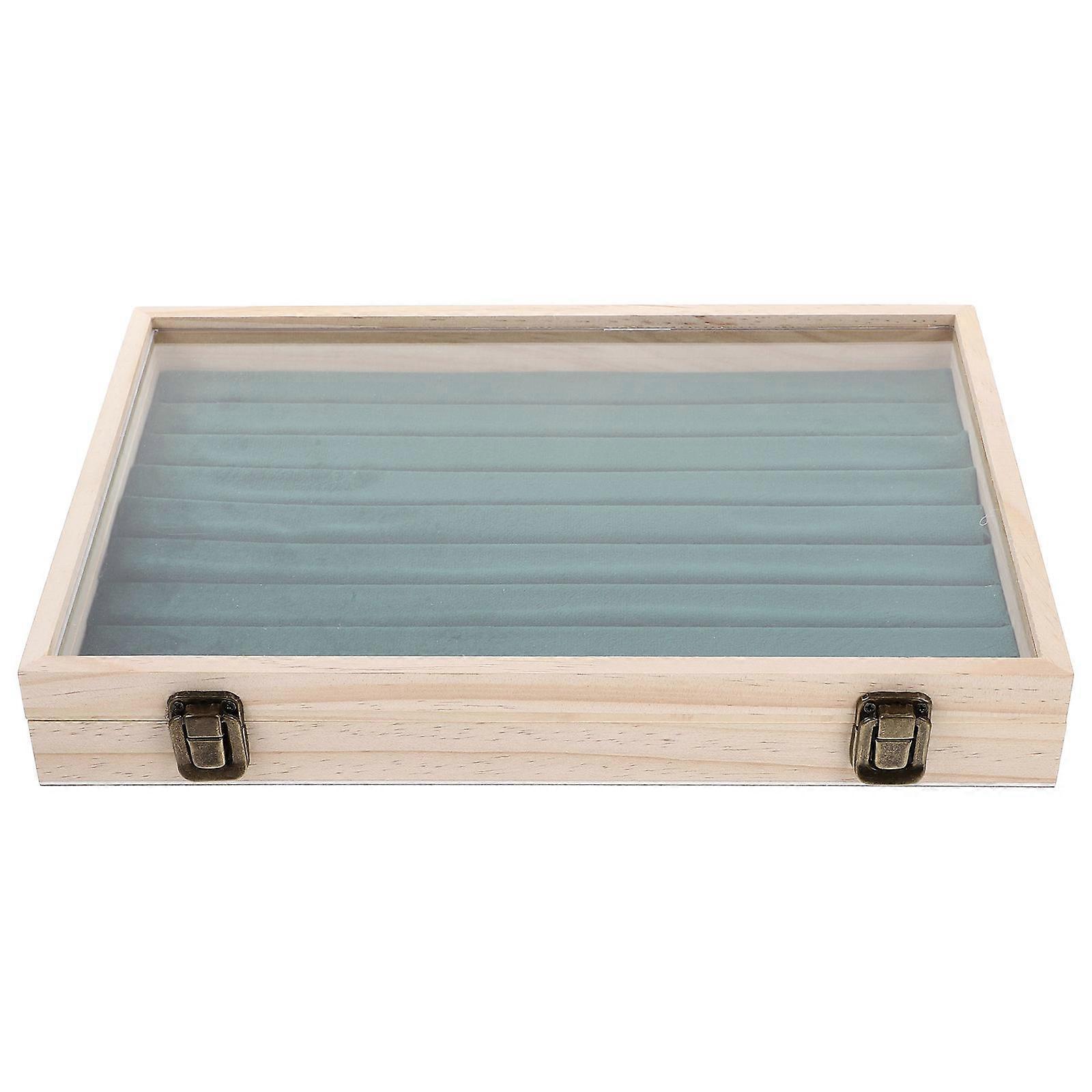 Aesthetic Jewelry Box Earring Storage Box Rectangular Shape Home Use Clear Window Design 1Pack