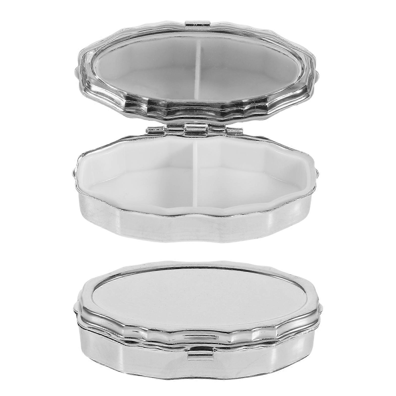 Metal Medication Case Organizer for Portable Use 6Pcs